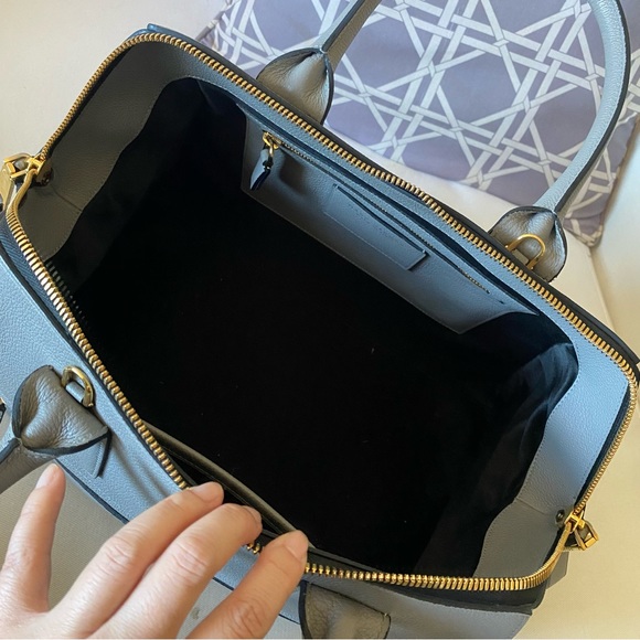 Auth Marc Jacobs Italy Medium Incognito Satchel Bag Grey Gold - Picture 4 of 14